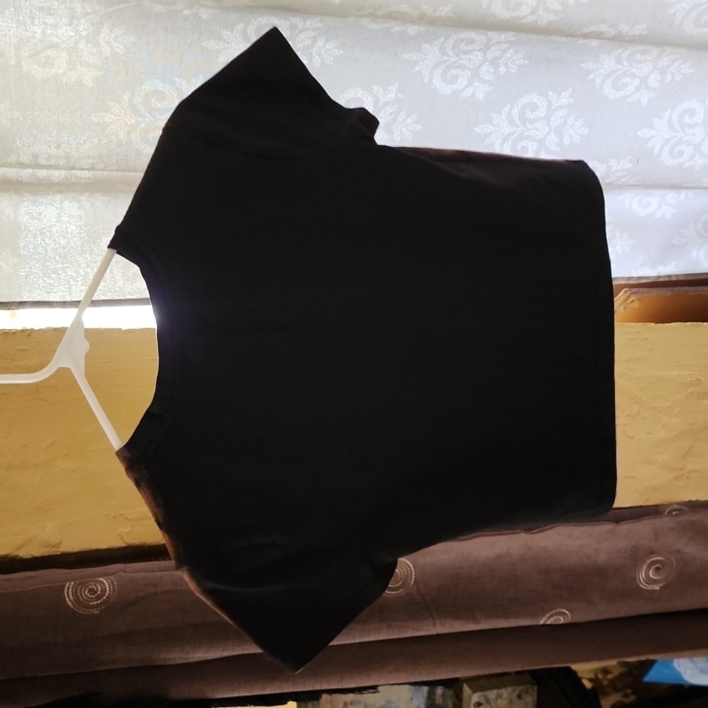 New Upcycled Bleach Stencil Lg Black Cotton Welcome To My Parlor Splash Baby Tee - Picture 2 of 3